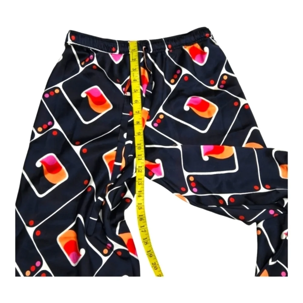 Zara Geometric Print Wide Leg Satin Pants - Picture 6 of 8